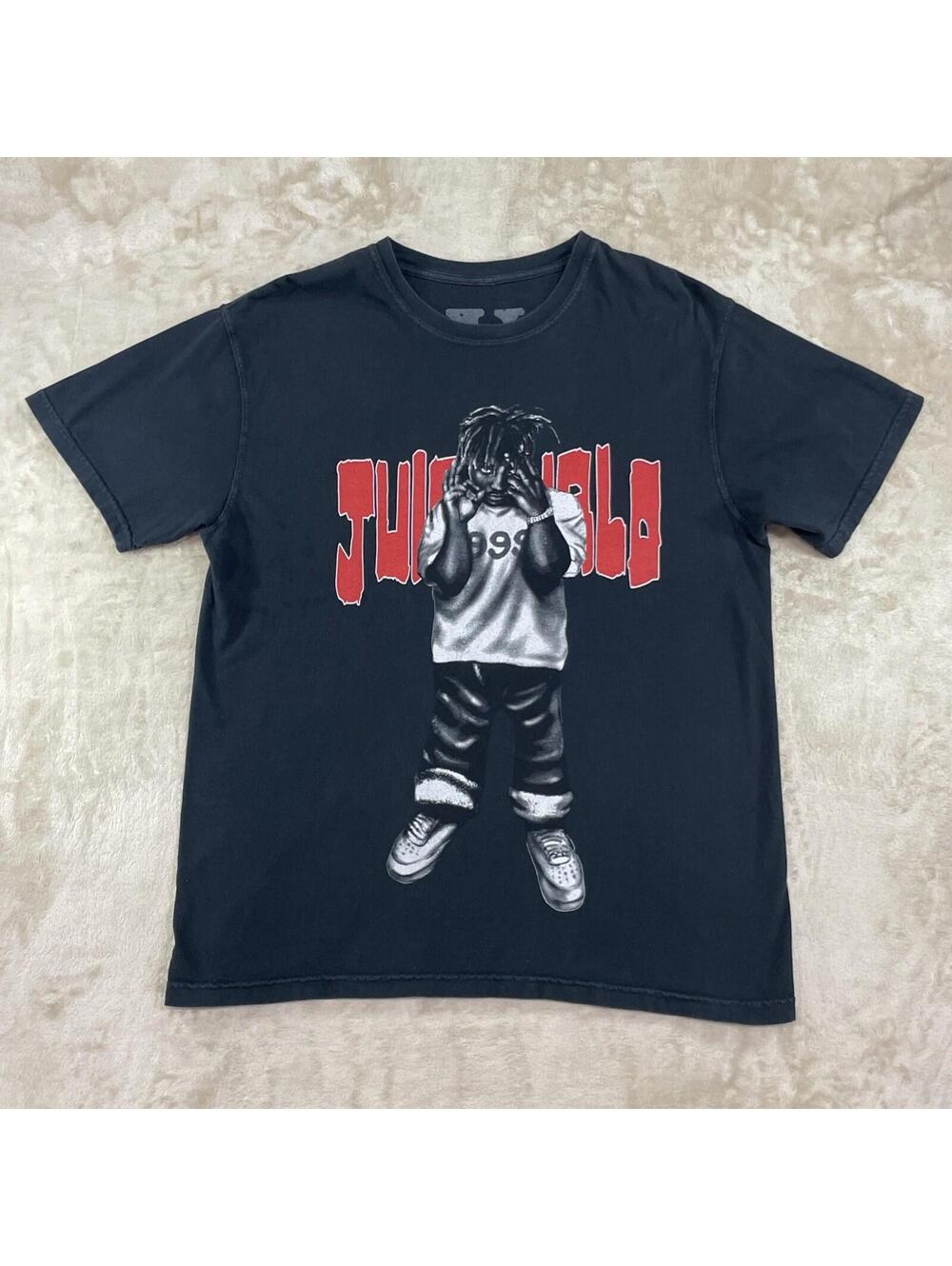 Vlone x Juice WRLD Man Of The Year Black T-Shirt Men’s Size SLD